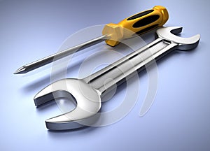 Wrench and screwdriver