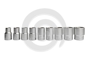 Wrench with socket head screws of various sizes in the box