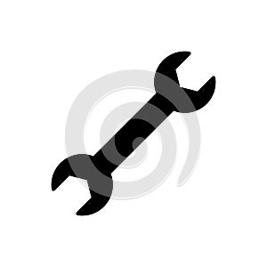 Wrench spanner icon screwdriver logo. Maintain gear wrench mechanic pictogram symbol