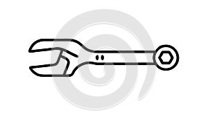Wrench Spanner Tool Repair Maintenance Engineering Vector, vector design Generative AI