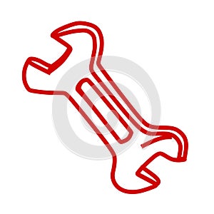 Wrench tool icon for labor day