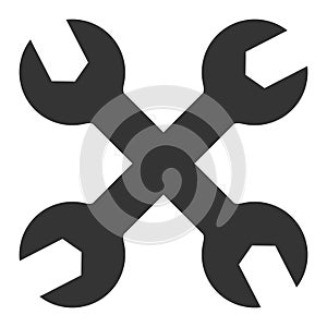 Wrenches Vector Icon Flat Illustration