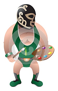 wrestler painter