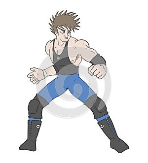 Wrestling fighter draw