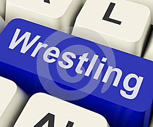 Wrestling Key Shows Wrestler Fighting Or