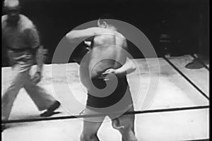 Wrestling match, New York City, 1930s