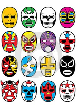 Wrestling Mexican Lucha Masks photo
