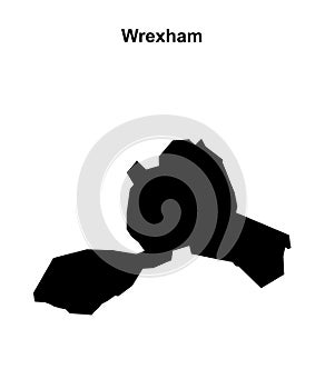 Wrexham outline map