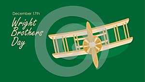 wright brothers day banner template vector