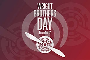 Wright Brothers Day. December 17. Holiday concept. Template for background, banner, card, poster with text inscription