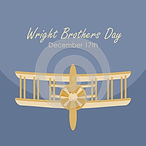 wright brothers day poster template vector