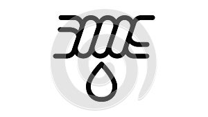 Wring last water drop icon animation