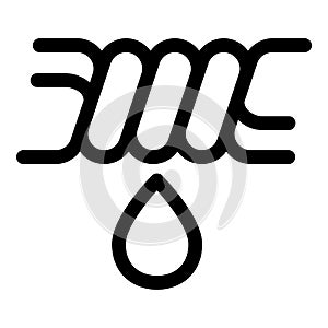 Wring last water drop icon, outline style