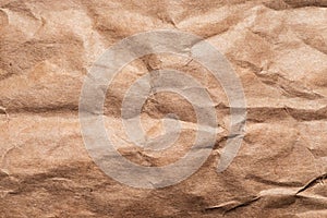 Wrinkled Brown Paper Bag Background