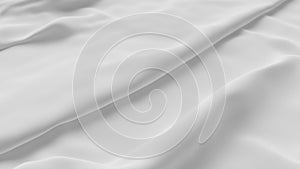 wrinkled clean white soft cloth background, 3d rendering