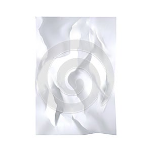 Wrinkled And Crumpled Poster Blank Paper Vector