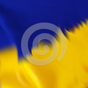 Wrinkled fabric. Twocolor. Ukrainian symbols. Ukrainian flag. eps 10