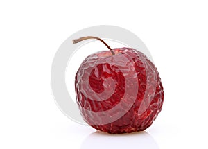 Wrinkled red apple