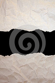 Wrinkled ripped paper