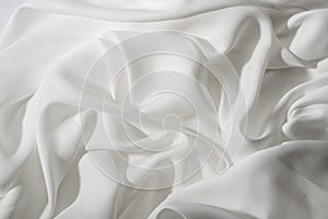 Wrinkled silky luxurous textile. Smoothy satin drapery