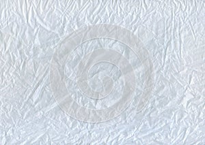 Wrinkled white cellophane