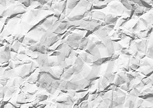 Wrinkled white horizontal paper