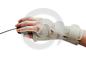 Wrist and hand orthotics support for carpal tunnel syndrome healing