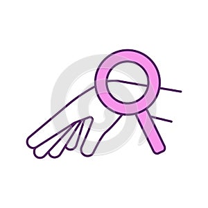 Wrist injury symptoms RGB color icon