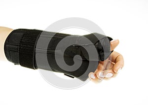 Wrist orthosis on isolated white