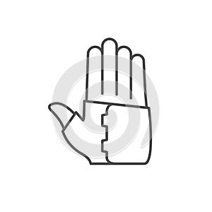 Wrist support line outline icon