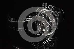 Wrist Watch on dark background