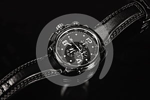 Wrist Watch on dark background