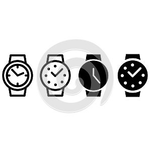 Wrist watch icon vector set. wristlet watch illustration sign collection. Time symbol. Hour logo.