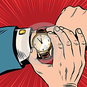 Wrist watch retro pop art