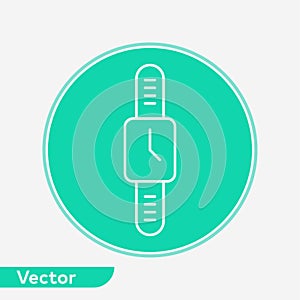 Wristwatch vector icon sign symbol