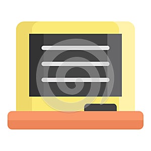 write board vector flat icon, school and education icon