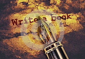 Write a book photo