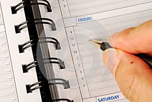 Write down what to do in the day planner