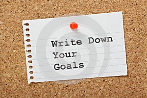 Scrivere giù il tuo obiettivi 