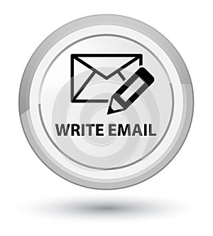 Write email prime white round button