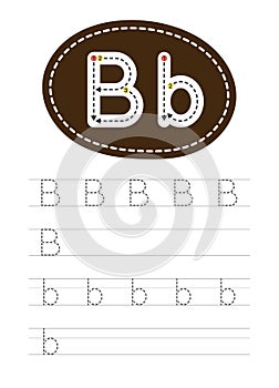 Write a letter B and b