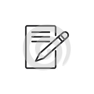 Write letter outline icon