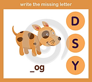 Write the missing letter