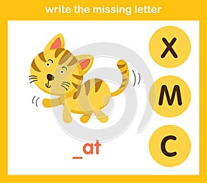 Write the missing letter