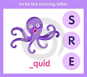 Write the missing letter