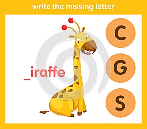 Write the missing letter