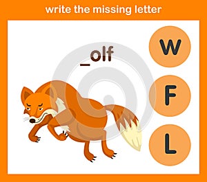 Write the missing letter