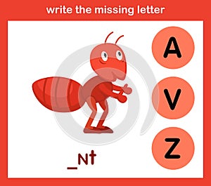 Write the missing letter