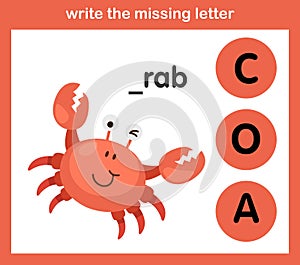 Write the missing letter