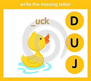 Write the missing letter